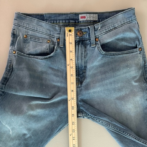 Wrangler Men's Distressed Painters Jeans Blue Straight Leg 30x32 Grunge Workwear - Picture 13 of 14